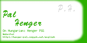 pal henger business card